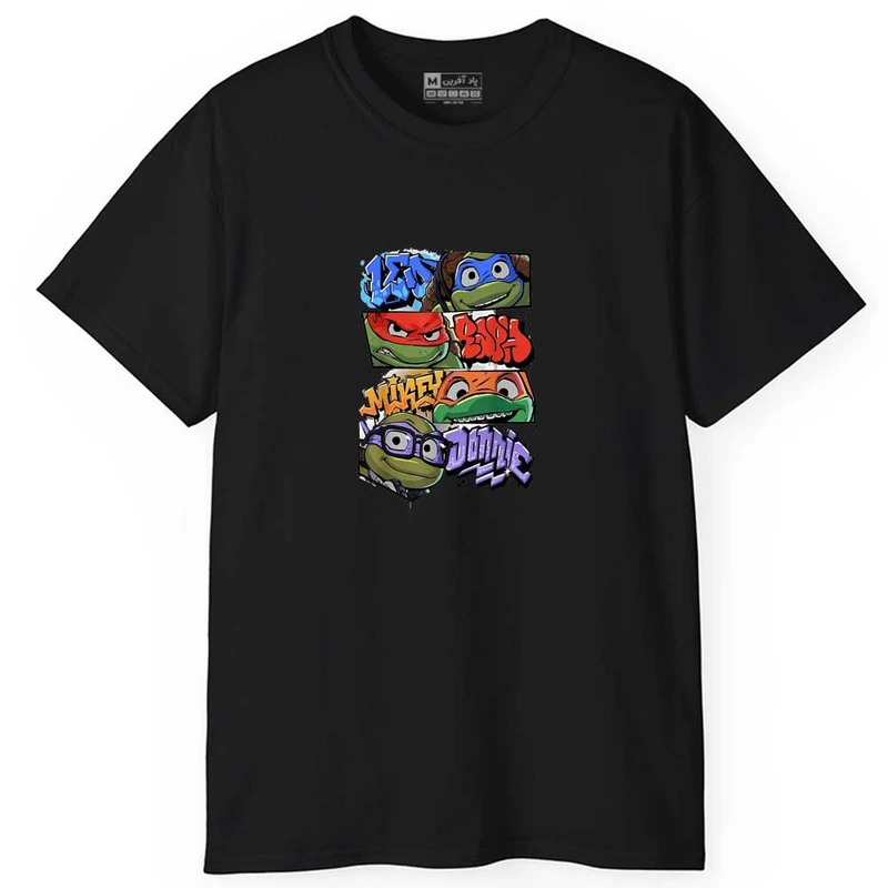 تی شرت آستین کوتاه مردانه پاد آفرین مدل لاک پشت های نینجا کد 0676