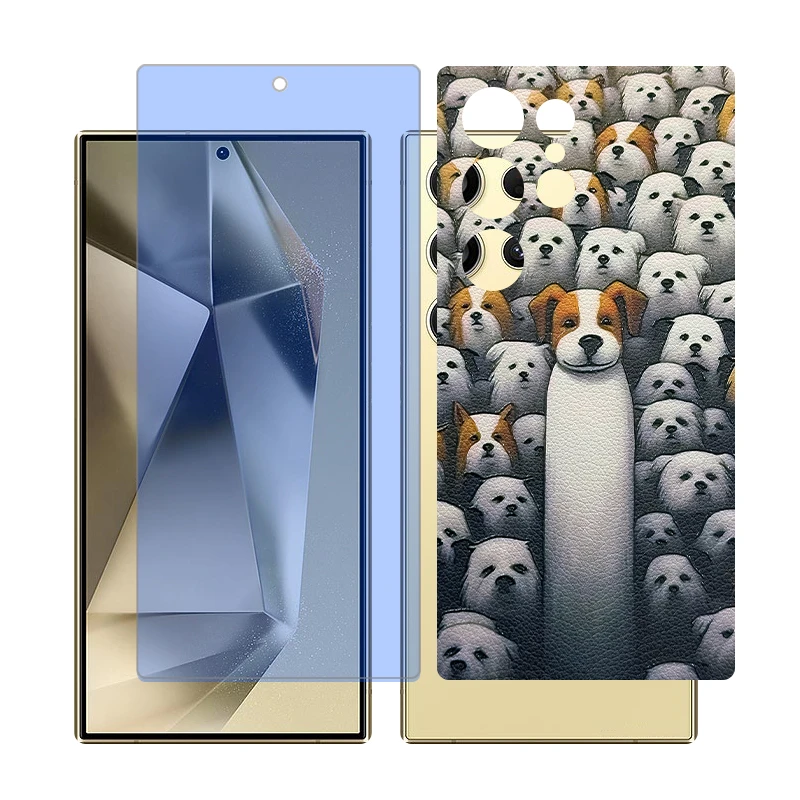 محافظ صفحه نمایش بلو کات گلس مدل Together مناسب برای گوشی موبایل سامسونگ Galaxy S24 Ultra به همراه برچسب پوششی پشت گوشی