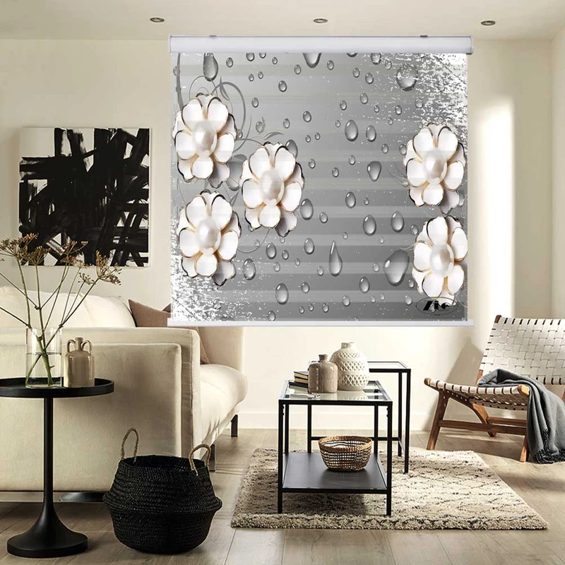 پرده زبرا زیو کد 3D1299 سایز 150x150 سانتی متر