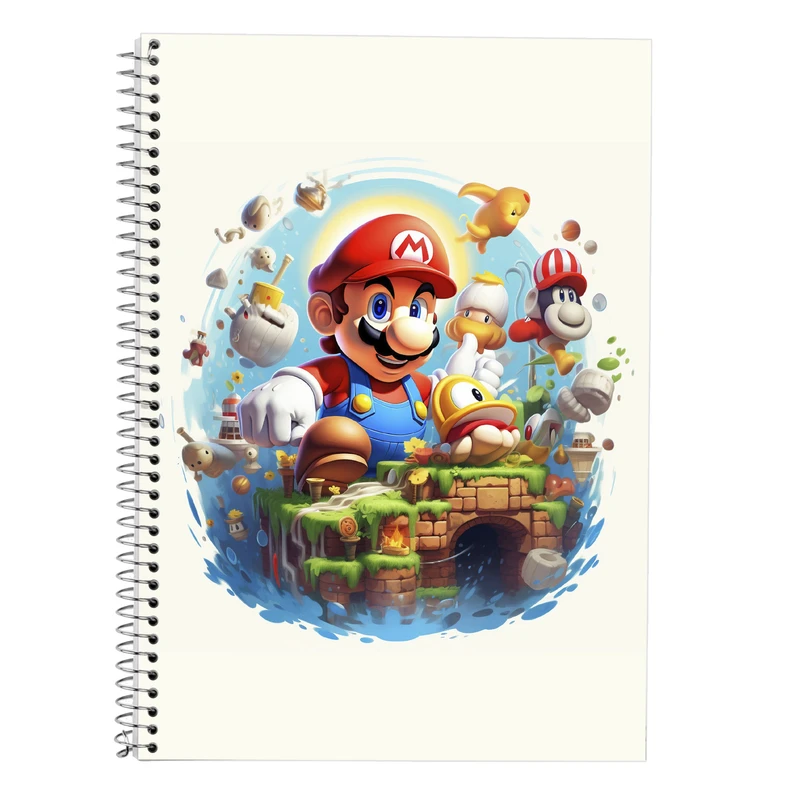 دفتر لغت 50 برگ مدوپد طرح سوپرماریو super mario کد DF2801