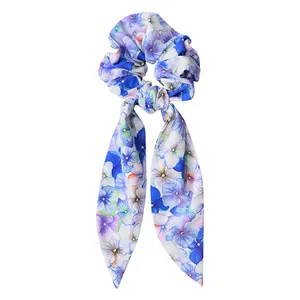 کش مو زنانه دلنار گالری مدل اسکرانچی گل بنفشه 