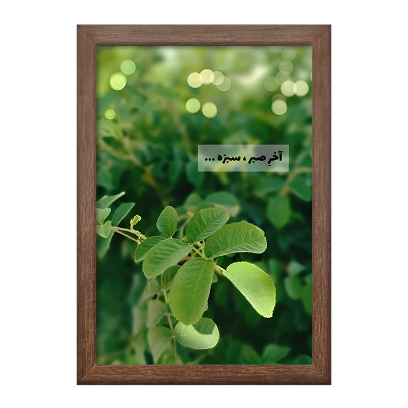 تابلو خندالو طرح آخر صبر، سبزه کد F6700