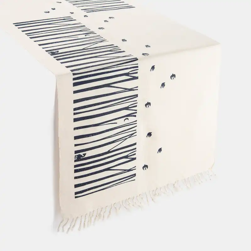 رومیزی چاپ دستی گدار مدل سپیدار