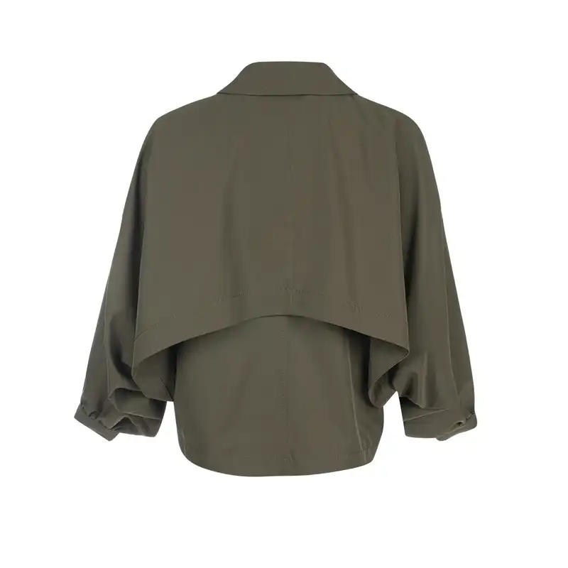 بارانی زنانه سرژه مدل 228146 رنگ یشمی