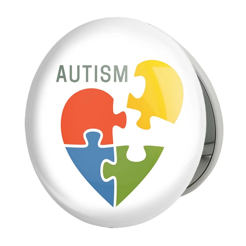 آینه جیبی خندالو طرح اتیسم Autism مدل تاشو کد 26739 