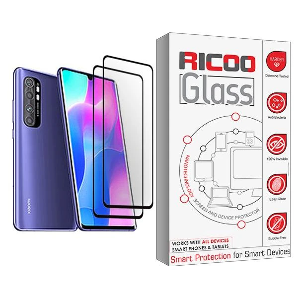 محافظ صفحه نمایش ریکو مدل Ricoo Glass MIX002 مناسب برای گوشی موبایل شیائومی Mi Note 10 Lite بسته دو عددی
