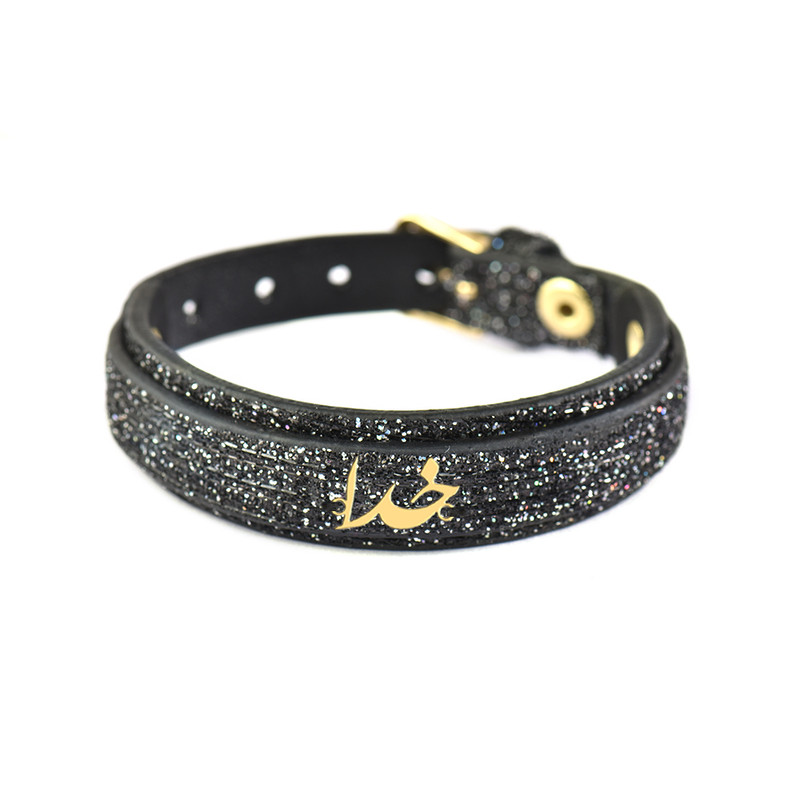 دستبند طلا 18 عیار مردانه فرشته طرح خدا کد UBCHL0005-0009