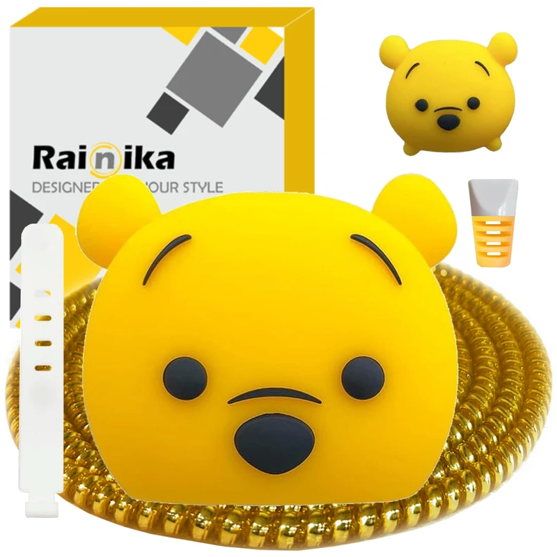 محافظ کابل شارژر دیواری رینیکا مدل Bear B/A مناسب برای شارژر اپل 20 وات b/a مجموعه 5 عددی