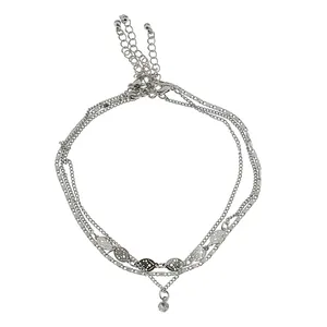 پابند زنانه مدل زنجیری طرح نگین کد 0069