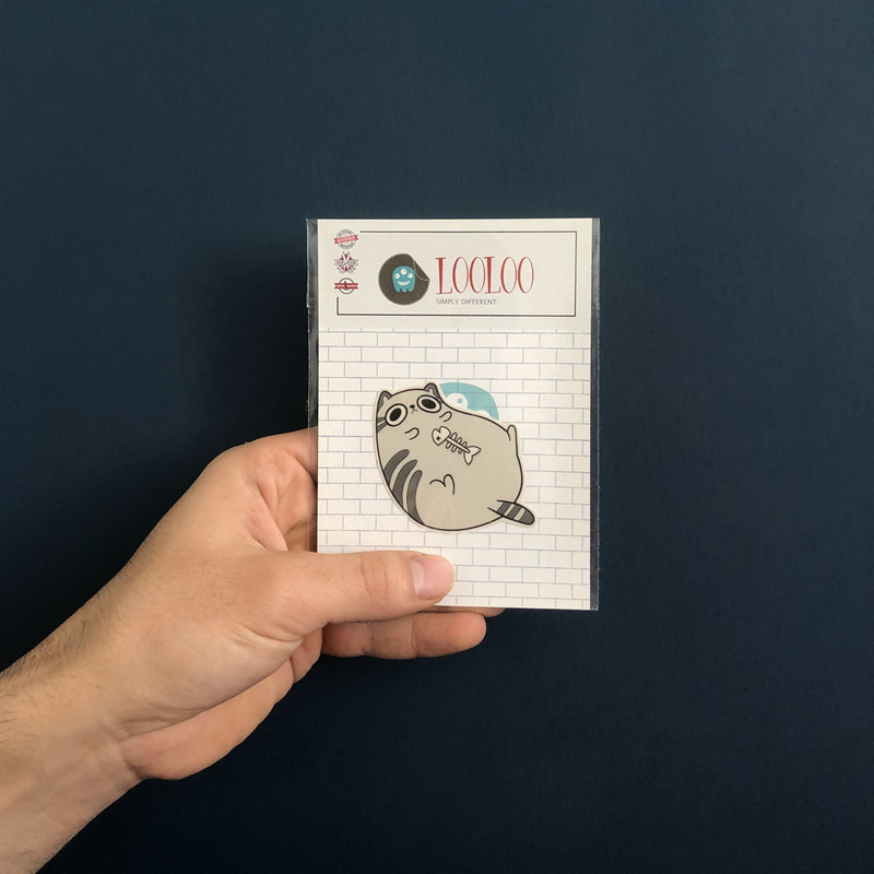 استیکر لپ تاپ لولو طرح گربه تپل کد 652 1