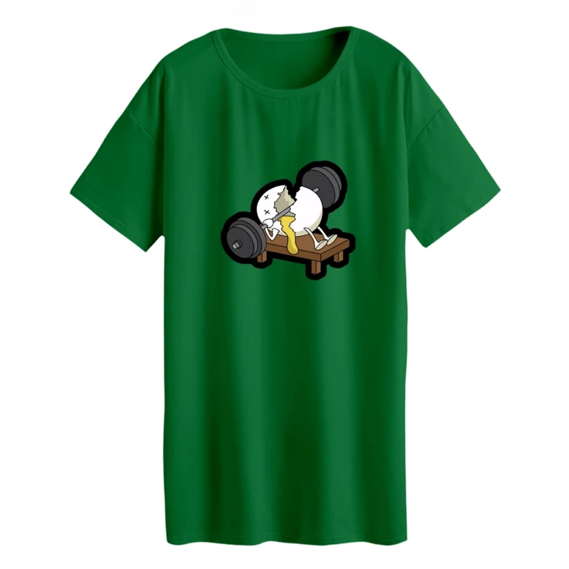 تی شرت لانگ زنانه مدل تخم مرغ ورزشکار