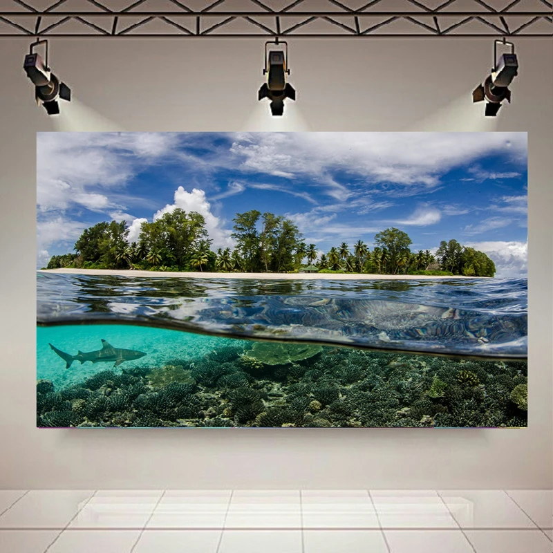 استیکر طرح طبیعت مدل Tropical Island کد AR1152