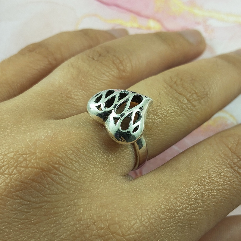 انگشتر نقره زنانه سلین کالا مدل قلب کد 181