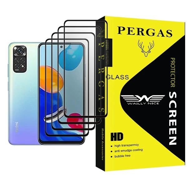 محافظ صفحه نمایش وایلی نایس مدل Pergas Glass MIX004 مناسب برای گوشی موبایل شیائومی Redmi Note 11 بسته چهار عددی
