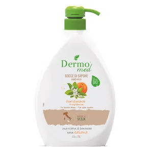 صابون مایع درمومد مدل شکوفه پرتقال و عطر سیسیلی حجم 600 میلی لیتر