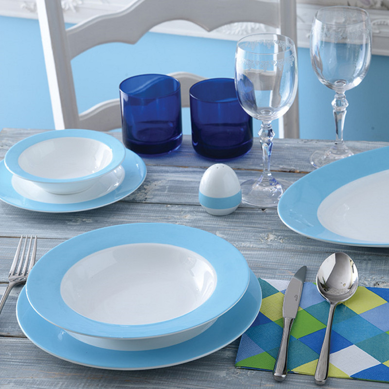 پیش دستی چینی زرین ایران مدل ایتالیا 19 درجه عالی بسته 6 عددی