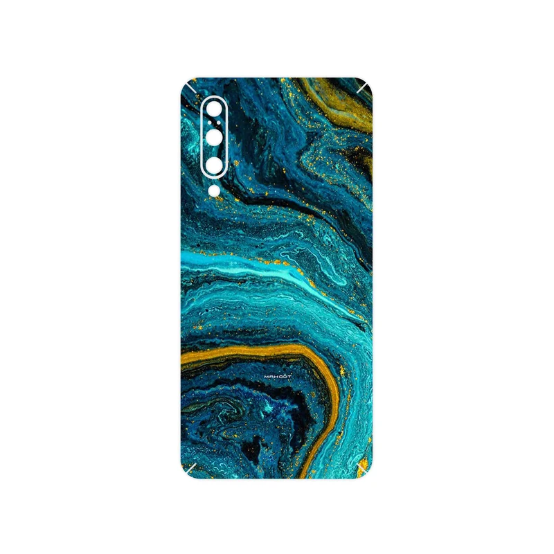 برچسب پوششی ماهوت مدل Turquoise marblewith golden streaks مناسب برای گوشی موبایل شیائومی Mi 9