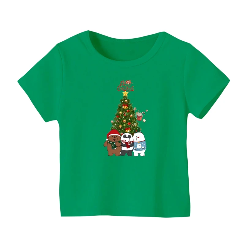 تی شرت آستین کوتاه بچگانه مدل خرس کریسمس کد 6