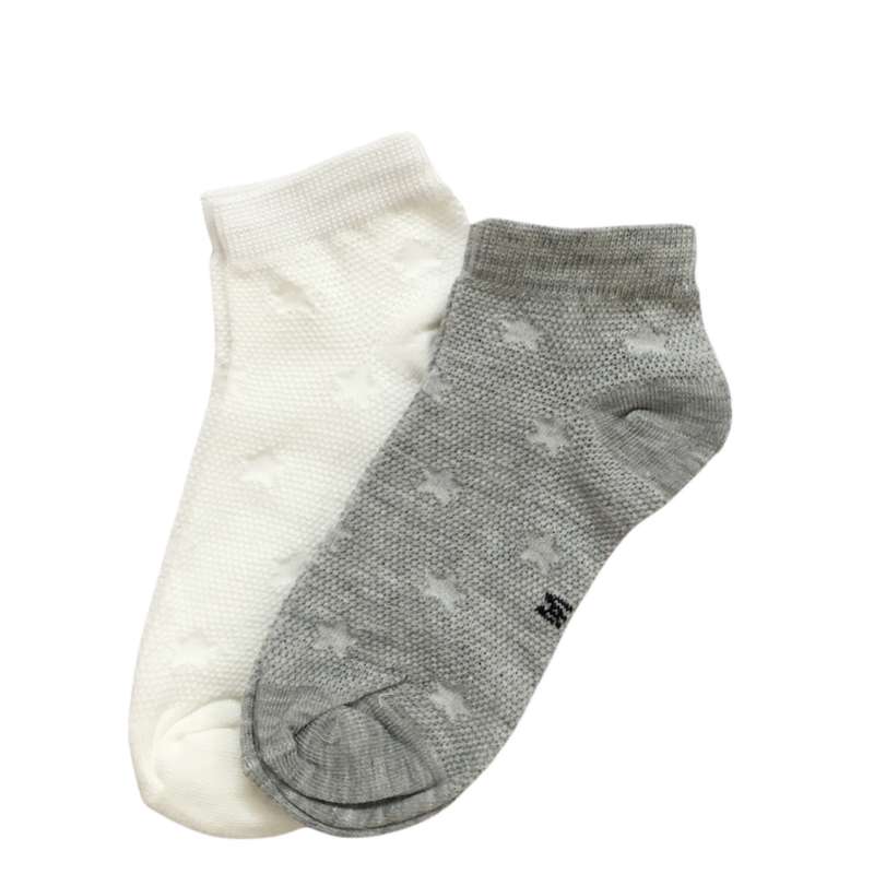 جوراب دخترانه مدل ستاره ای مجموعه 2 عددی