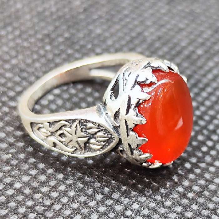 انگشتر نقره مردانه مدل سنگ عقیق یمنی کد 220 انگشتر نقره مردانه مدل سنگ عقیق یمنی کد 220