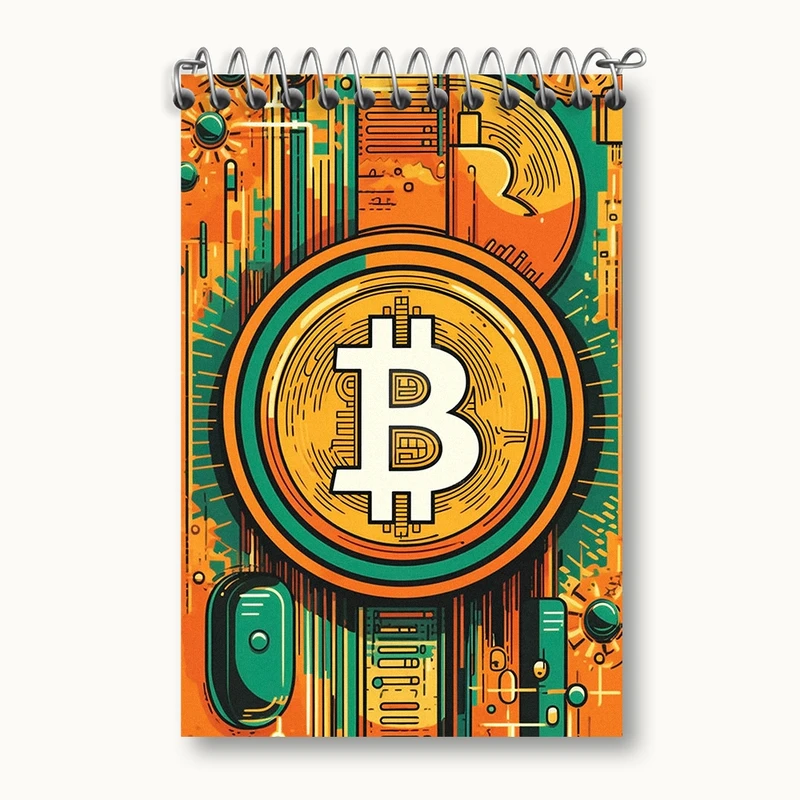 دفتر یادداشت 50 برگ خندالو مدل بیت کوین (Bitcoin) کد F1641