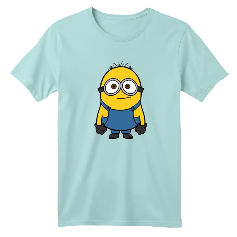 تی شرت آستین کوتاه بچگانه مدل مینیون کد۱  رنگ آبی روشن