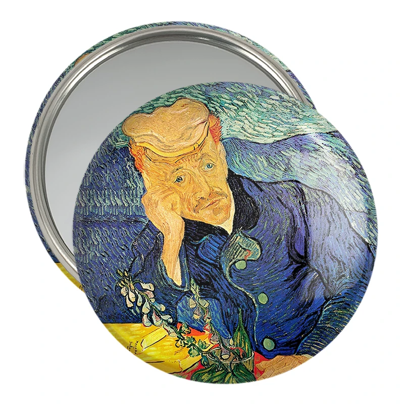 آینه جیبی خندالو مدل نقاشی پرتره دکتر گاشه اثر ونسان ونگوگ کد 25447