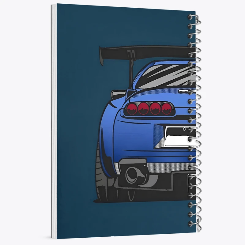 دفتر شطرنجی 50 برگ خندالو طرح ماشین اسپرت کد N2084