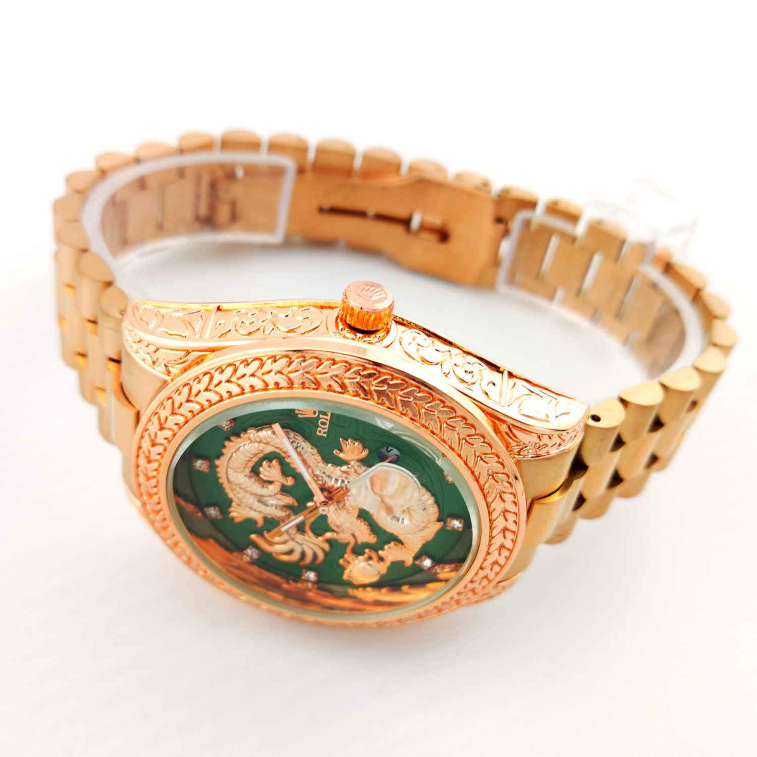 ساعت مچی عقربه‌ای مردانه مدل دراگون تقویمدار کد Rlx-172