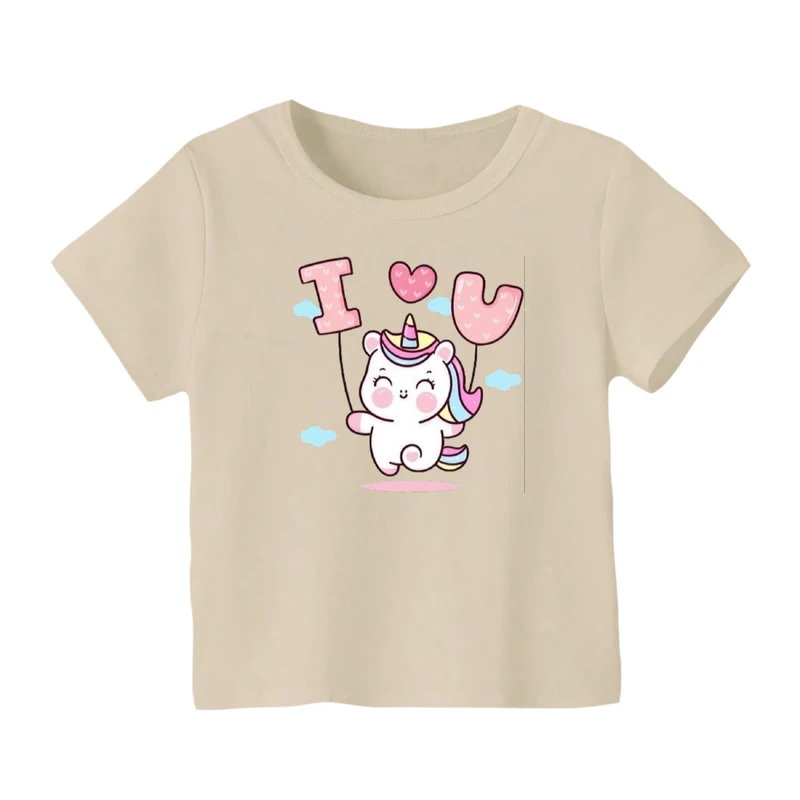 تی شرت آستین کوتاه بچگانه مدل یونیکورن کد ۴۰