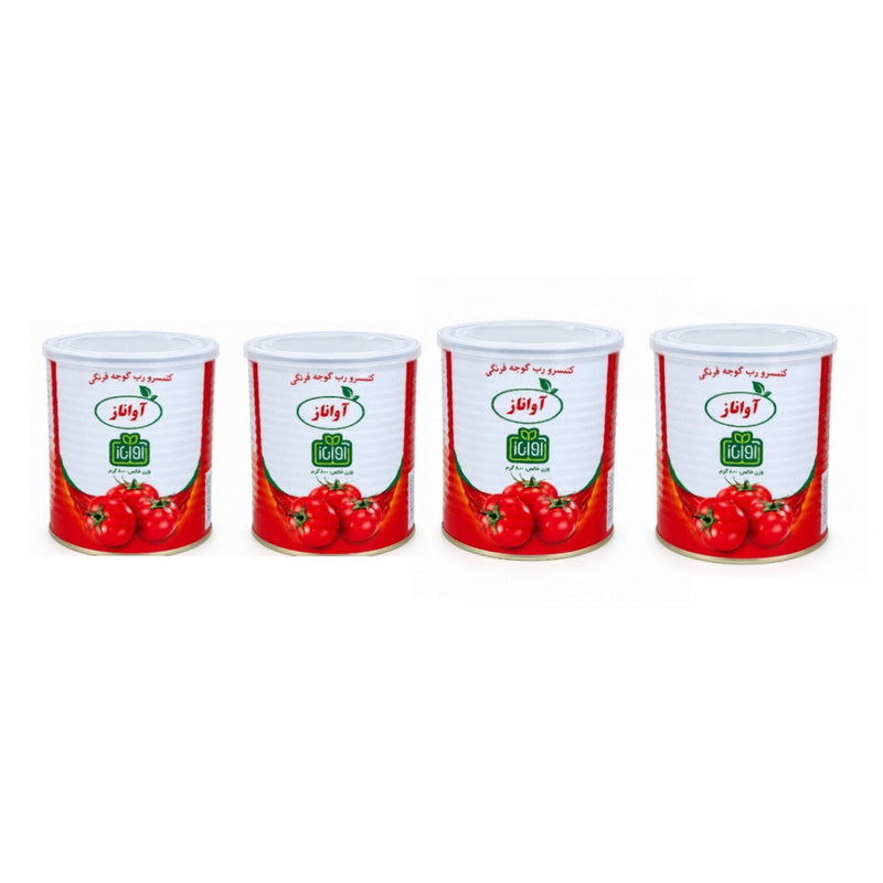 رب گوجه فرنگی آواناز - 800 گرم بسته ۴ عددی