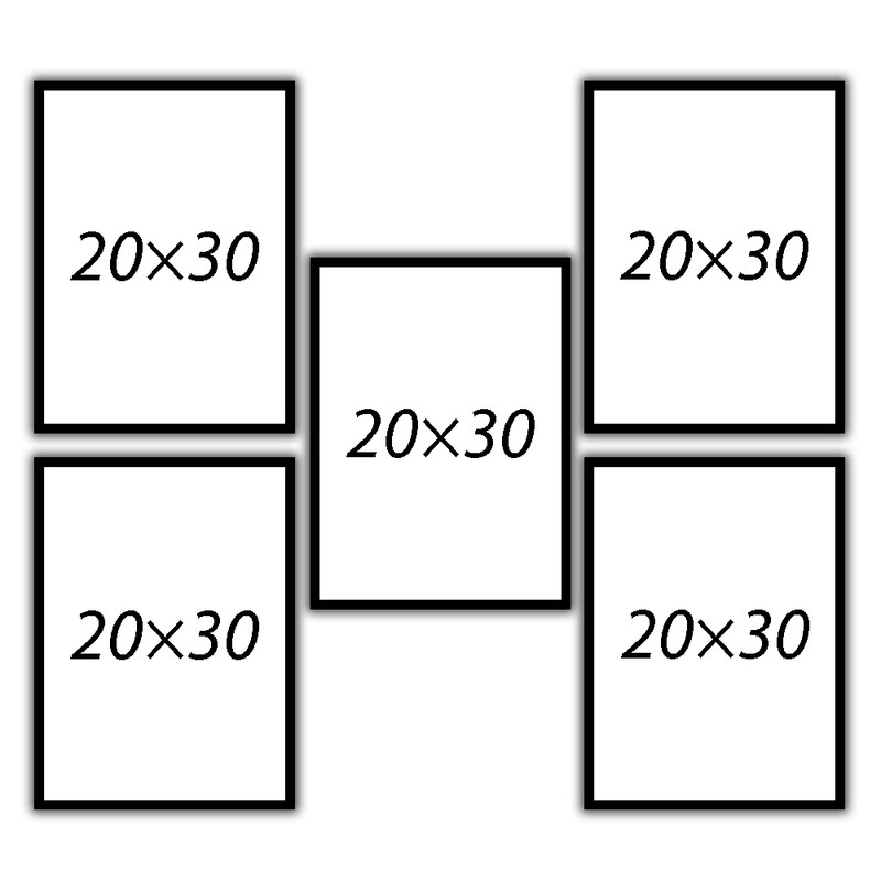 قاب عکس بکلیت مدل 20x30-215T مجموعه پنج عددی