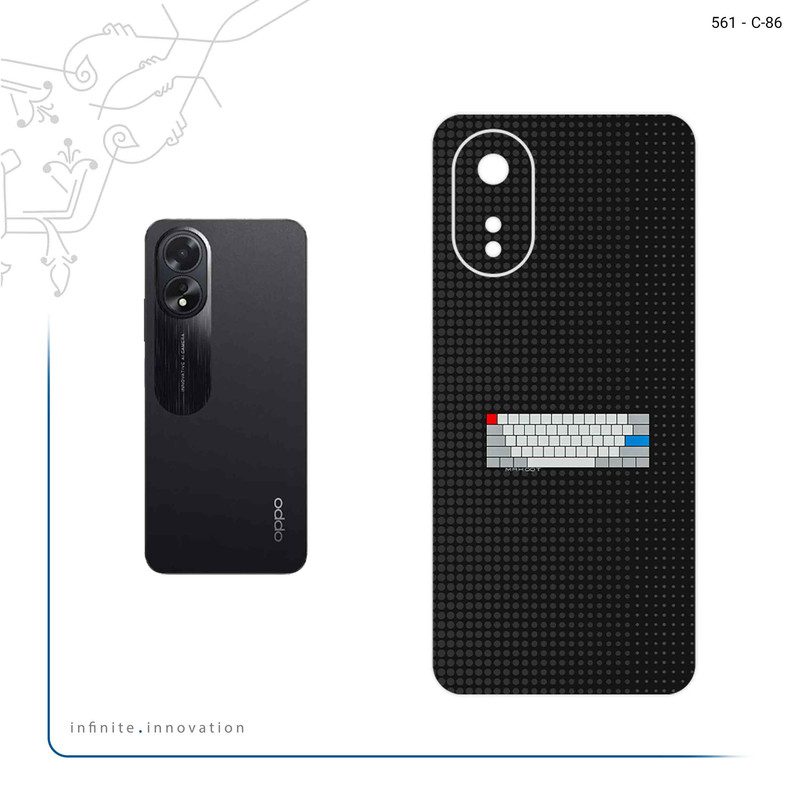 برچسب پوششی ماهوت مدل Minimal Keyboard Icon مناسب برای گوشی موبایل اپو A38