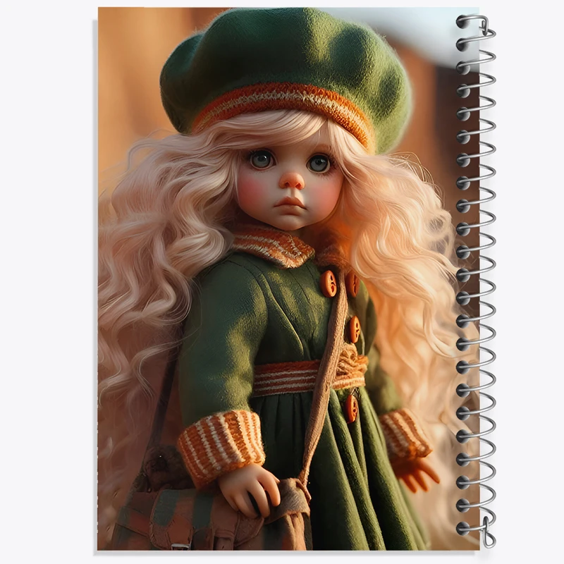 دفتر مشق 100 برگ خندالو طرح دخترانه کیوت کد F7569