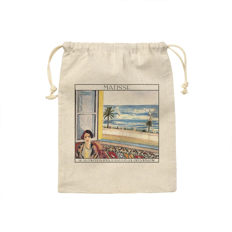 کیسه نان و سبزی ترمه طراحان ایده مدل زن نشسته جلوی پنجره باز از ماتیس کد art0652 - S