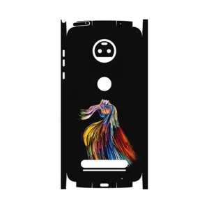 MAHOOT Rainbow Hair Digital Art-FullSkin Cover Sticker for Motorola Moto Z2 Force