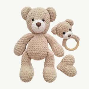 عروسک بافتنی مدل خرس مجموعه ۳ عددی