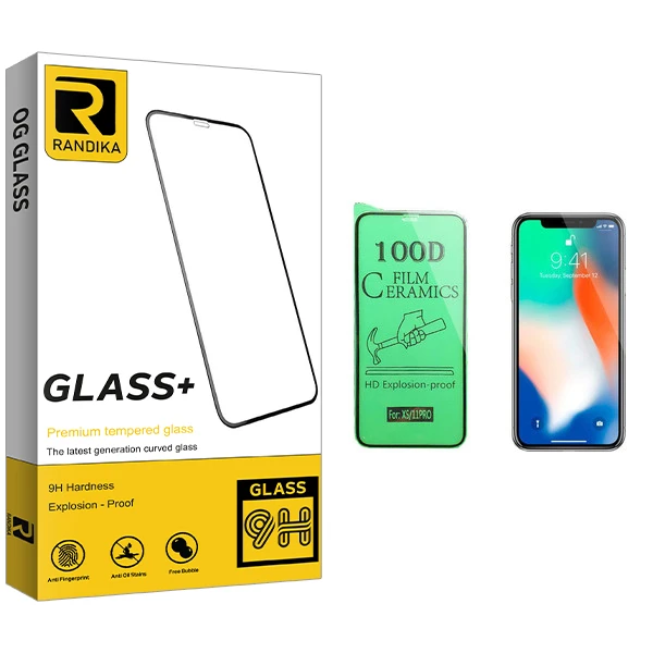 محافظ صفحه نمایش سرامیکی راندیکا مدل GLD مناسب برای گوشی موبایل اپل iPhone X