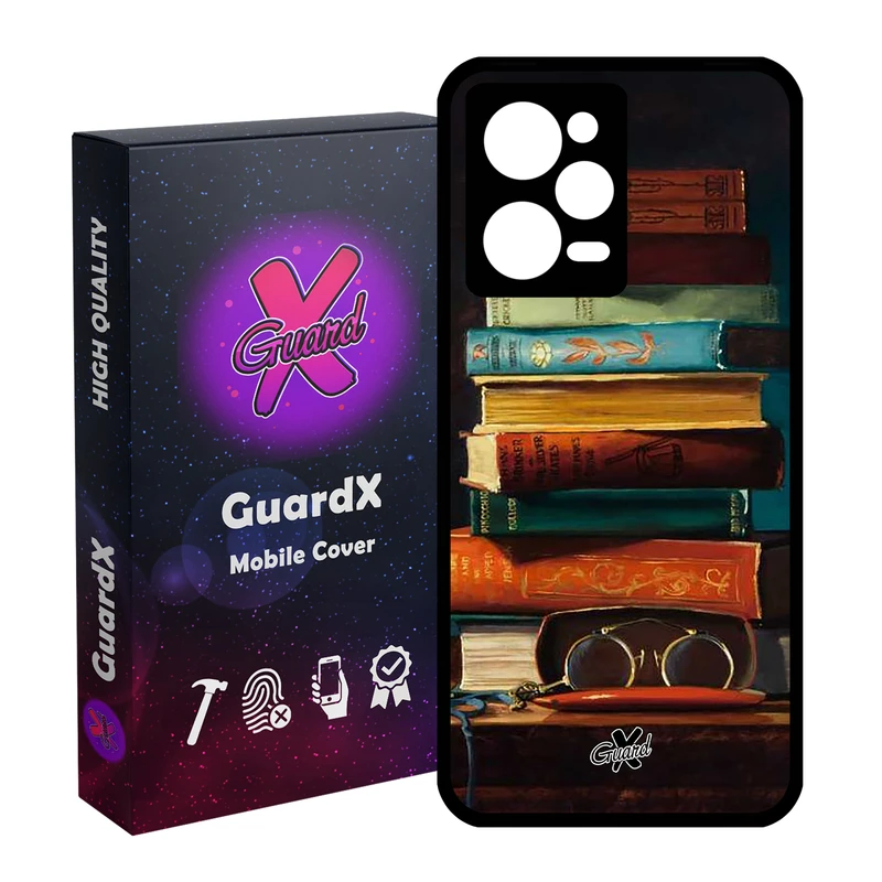 کاور گارد ایکس طرح کتاب مدل Glass10299 مناسب برای گوشی موبایل شیائومی Redmi Note 12 Pro 5G/Poco X5 Pro 5G/Note 12 Pro Pro speed