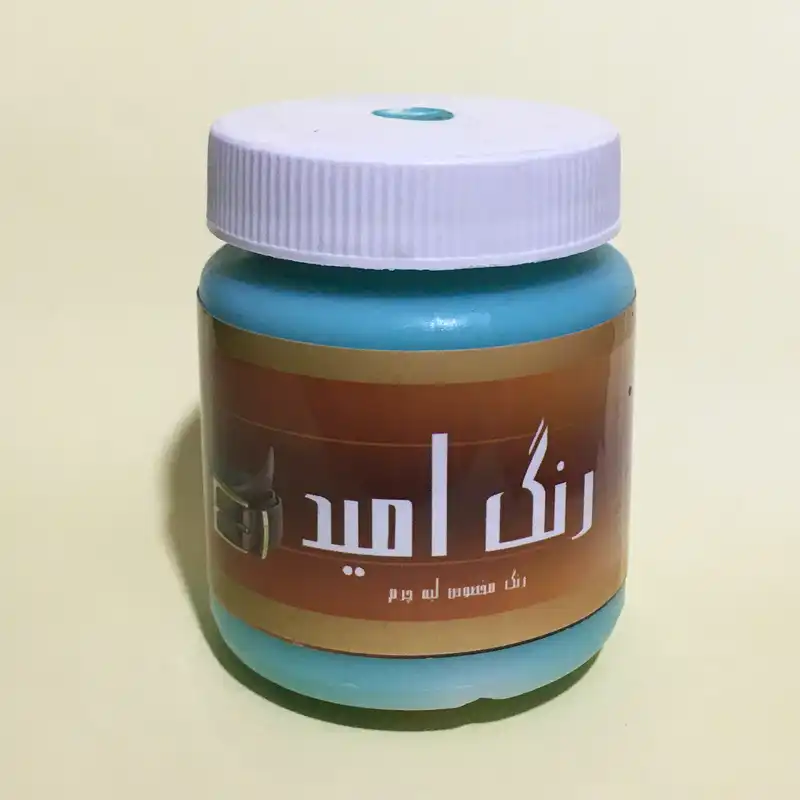 محلول رنگ سبز روشن لبه چرم امید مدل O-LGreen100 حجم 100 میلی لیتر