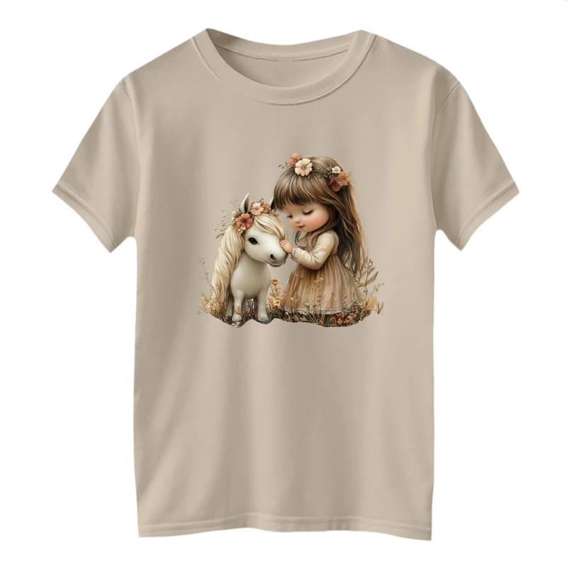 تی شرت آستین کوتاه بچگانه مدل دخترک کد 8