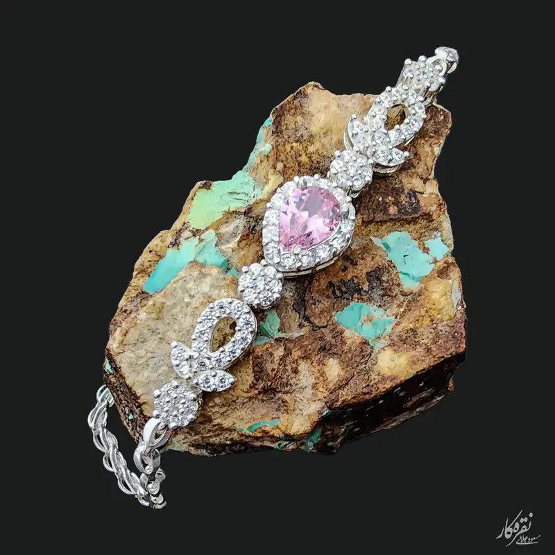 دستبند نقره زنانه مسعود جلالی نقره کار مدل 30678