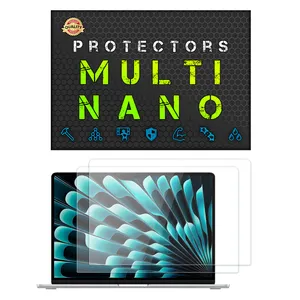 Multi Nano X-S2N Model Transparent Screen Protector For Apple MacBook Air 15 M2 15.3 Inch 2023 Laptop Pack Of 2