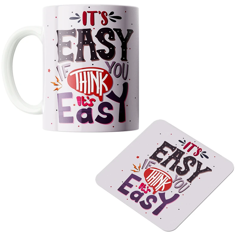 ماگ پاد آفرین مدل امید کد DKC385 به همراه زیر لیوانی