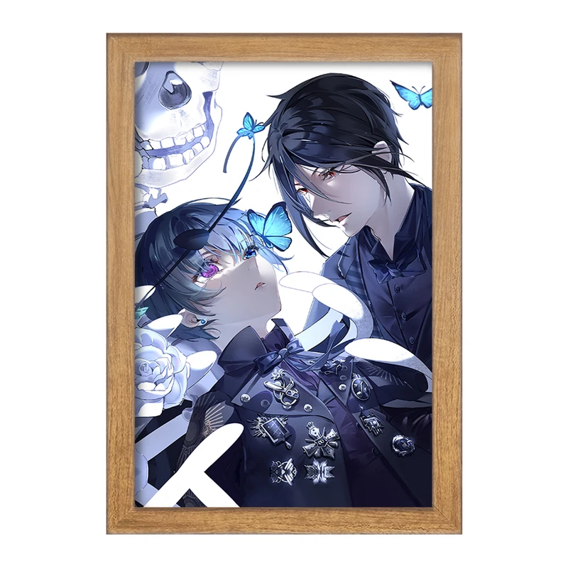تابلو خندالو مدل سباستین و شیل انیمه خادم سیاه Black Butler  کد 16326