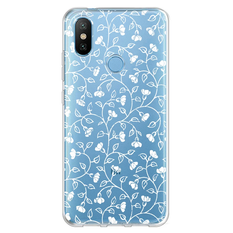 کاور مگافون طرح گل مدل C42-W مناسب برای گوشی موبایل شیائومی Redmi 6 Pro / Mi A2 Lite
