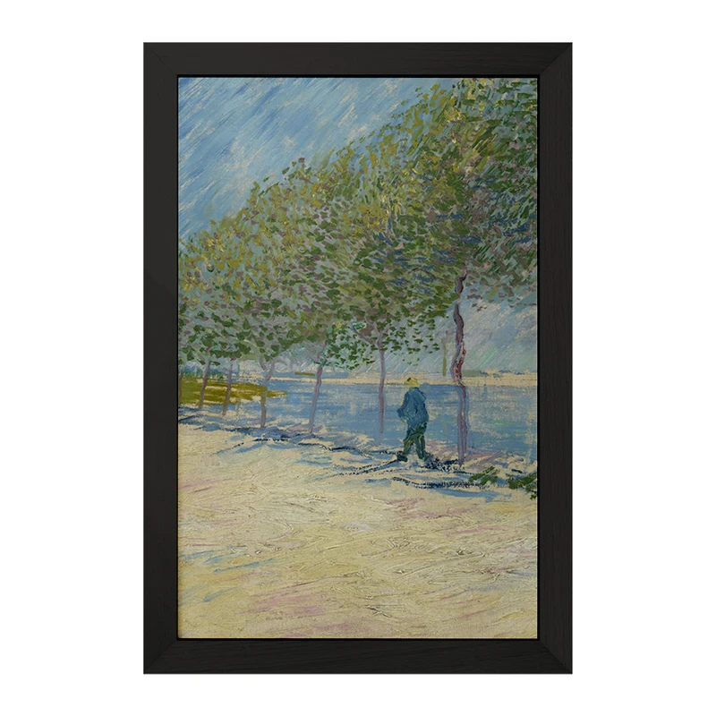 تابلو خندالو مدل جاده درامتداد رود سن ونسان ونگوگ (Van Gogh) کد 36794