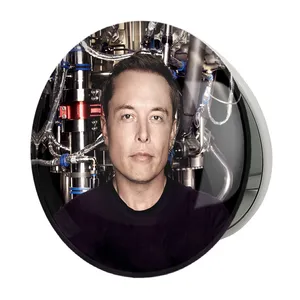 آینه جیبی خندالو طرح ایلان ماسک Elon Musk مدل تاشو کد 10922 