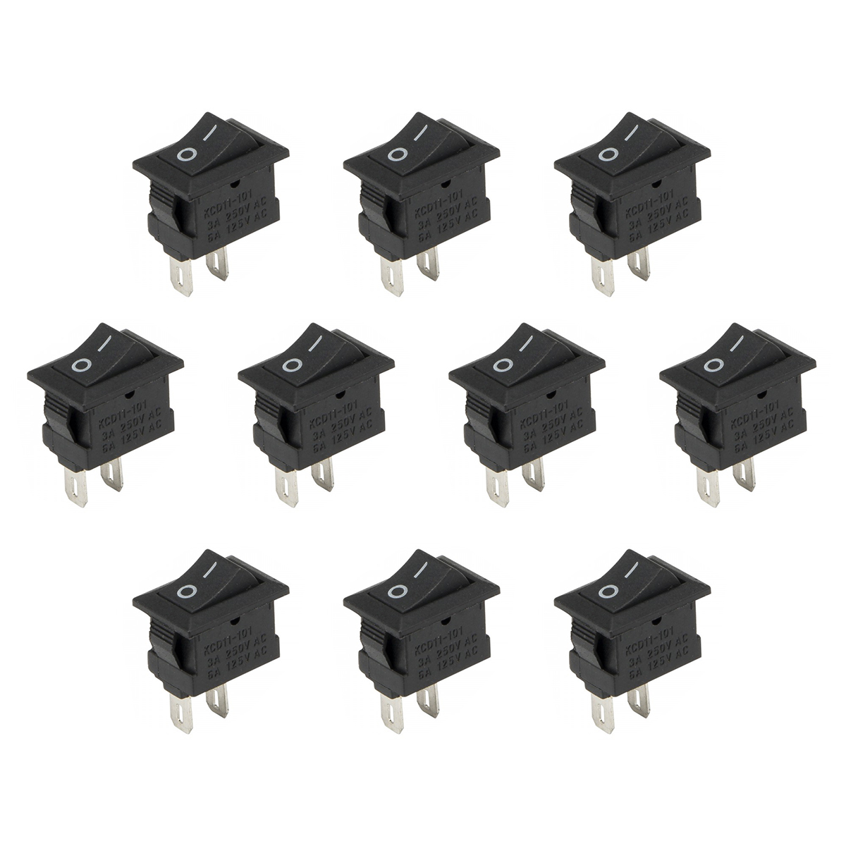 کلید راکر مدل 2 پایه KCD1-11 بسته 10 عددی