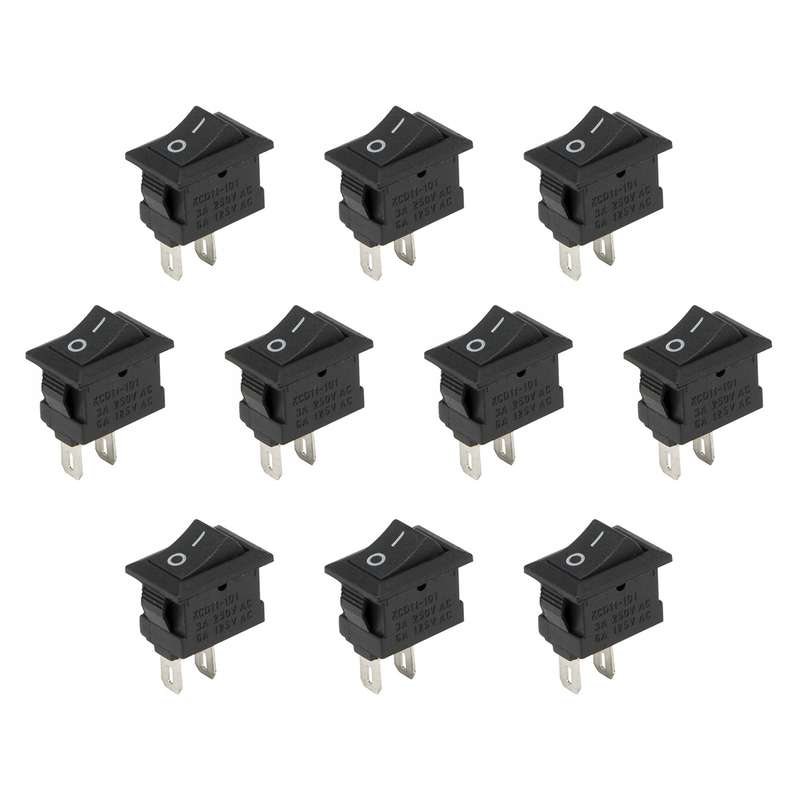 کلید راکر مدل 2 پایه KCD1-11 بسته 10 عددی کلید راکر مدل 2 پایه KCD1-11 بسته 10 عددی